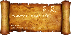 Pankotai Renátó névjegykártya